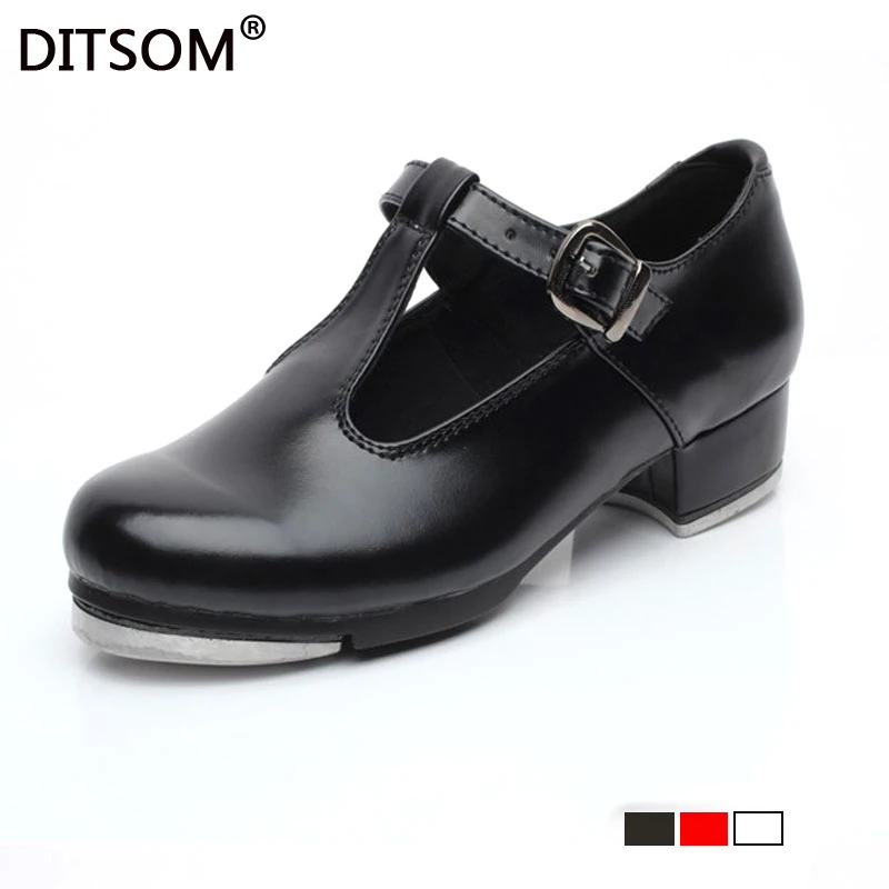 Танцевальные туфли T образной формы для девочек и женщин лакированная кожа