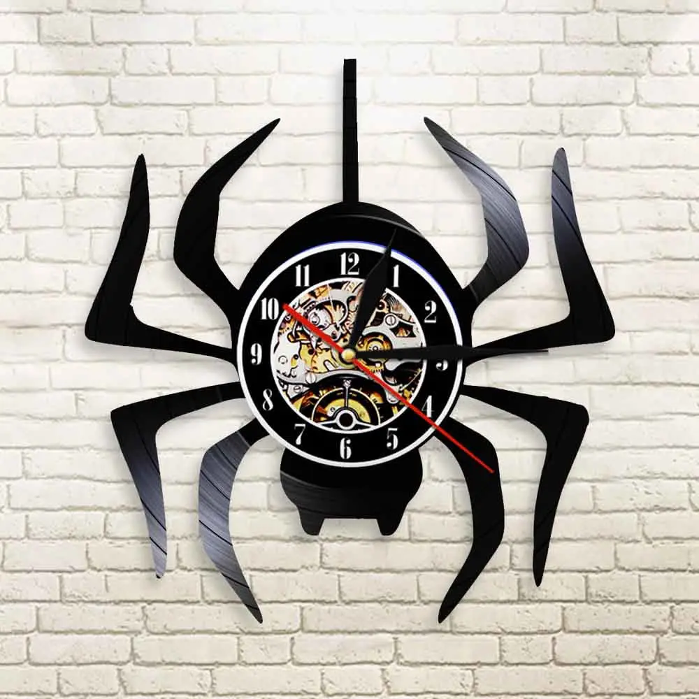 Настенные часы с изображением черной вдовы паука страшный паук арандеид
