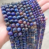 6 8 10mm dyed blue starry tiger eye round stone beads for needlework diy bracelets for women men 15