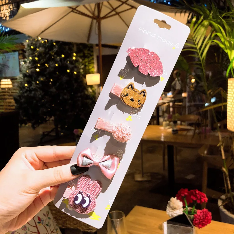 5 шт./компл. заколки для волос с милым единорогом блестки аксессуары девочек набор