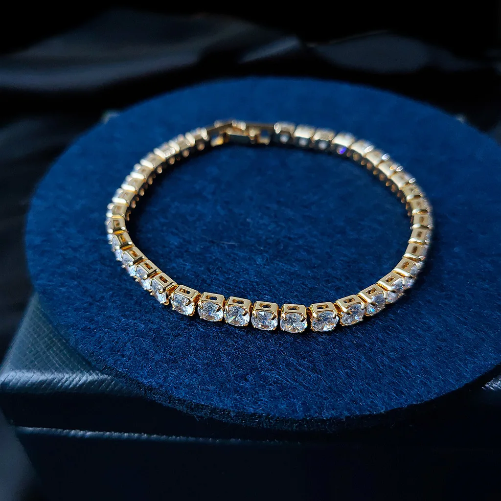 

2021 New Women Square Cubic Zirconia Tennis Bracelet for Men Exquisite Trendy Unisex Braclet Hip Hop Bracelets No Fade Jewelry