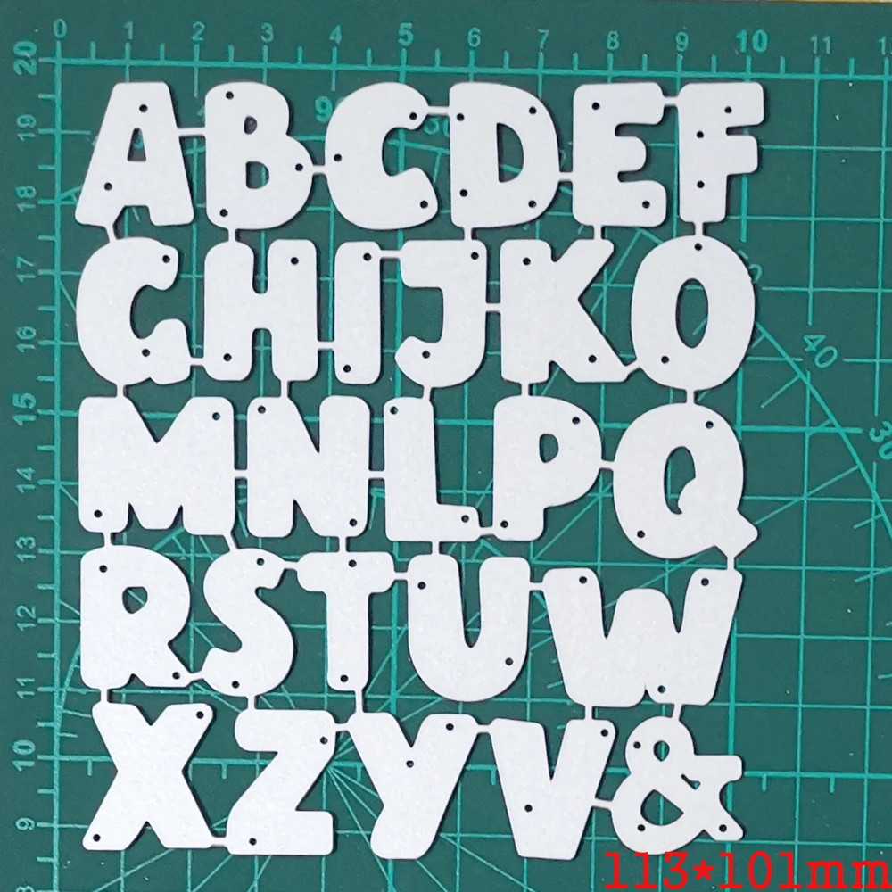 

Metal Cutting Dies 26pcs Striped alphabet letters set Craft Die Stencils for Scrapbooking Album Paper Card Knife Blade Punch Die