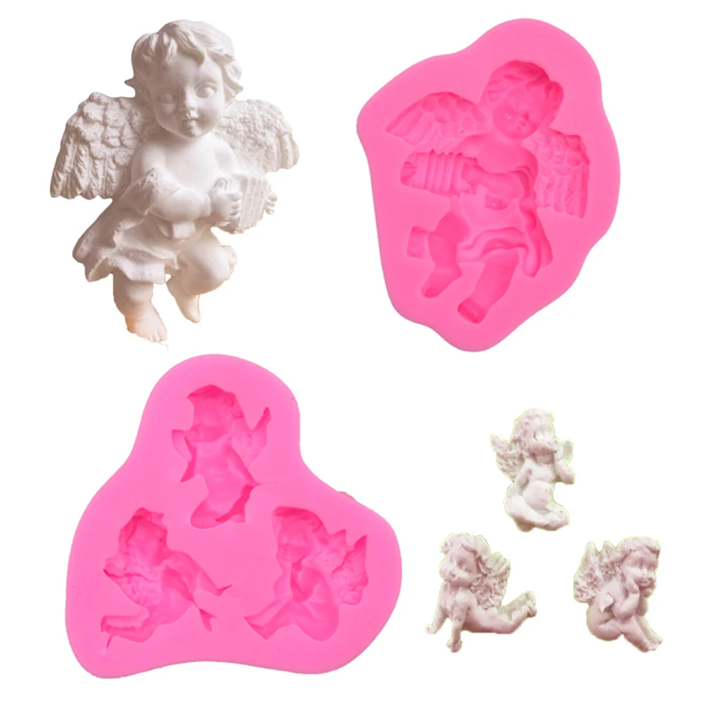 Детская силиконовая форма с изображением ангела Fondant (сахарная) наполняемое