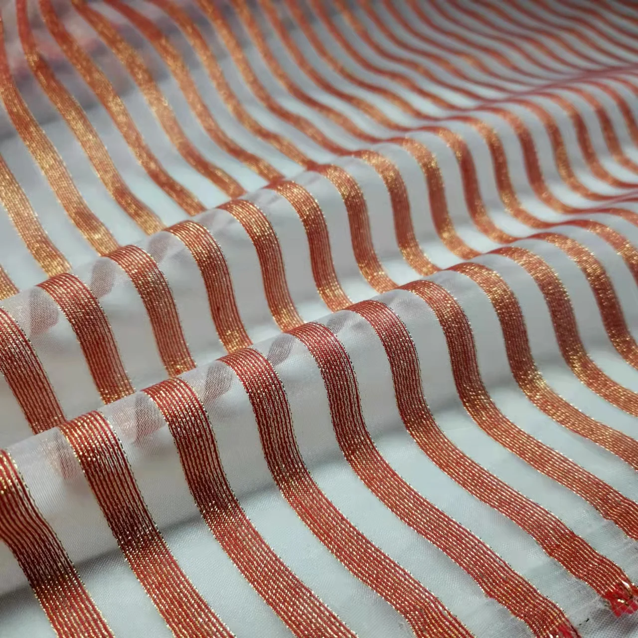 Органза металлическая ткань оригинальный тонкий тюль с жаккардовым блестящим