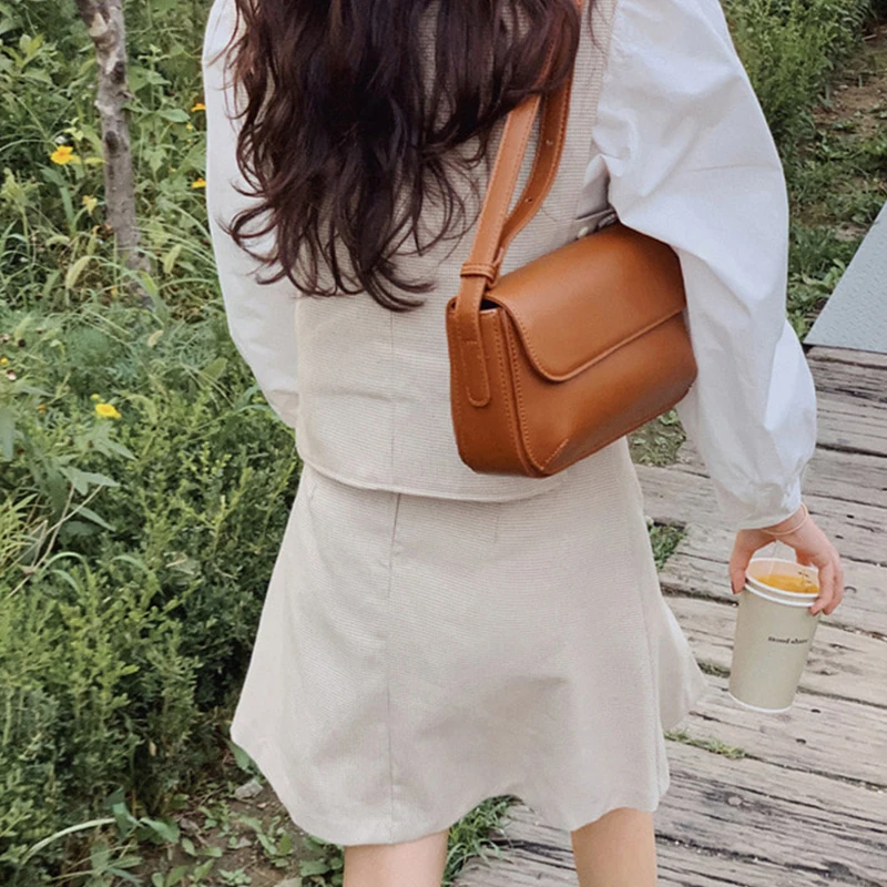 

Women Spring Two 2 Piece Set Korean Style Vintage O-Neck Sleeveless Cotton Knit Tops And High Waist Slim Split A-Line Mini Skirt