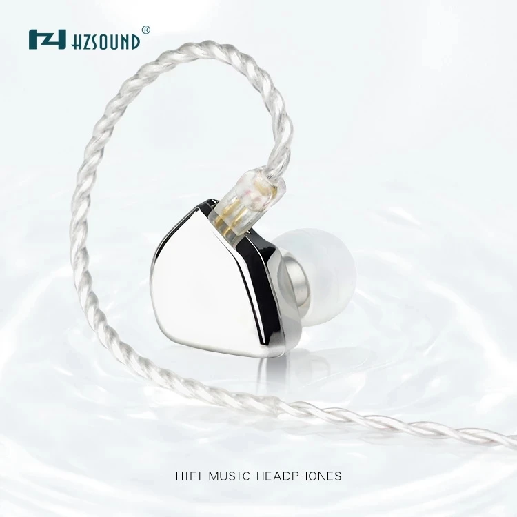 

HZSOUND Heart Mirror 10mm Driver Unit In Ear Headphone CNC HIFI Headset DJ Monitor Earphone Earbuds with 2Pin 0.78mm OFC Cable