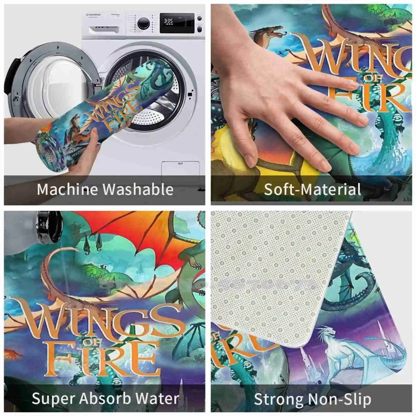 Удобный коврик для дверей ног огненного дракона | Дом и сад