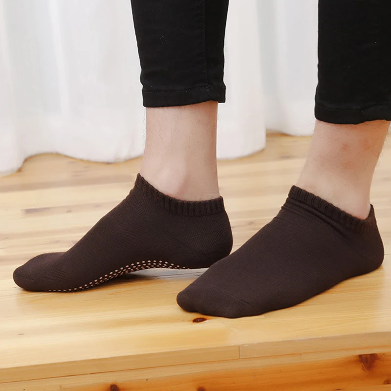 1 пара мужские хлопковые нескользящие носки для занятий йогой | Спорт и