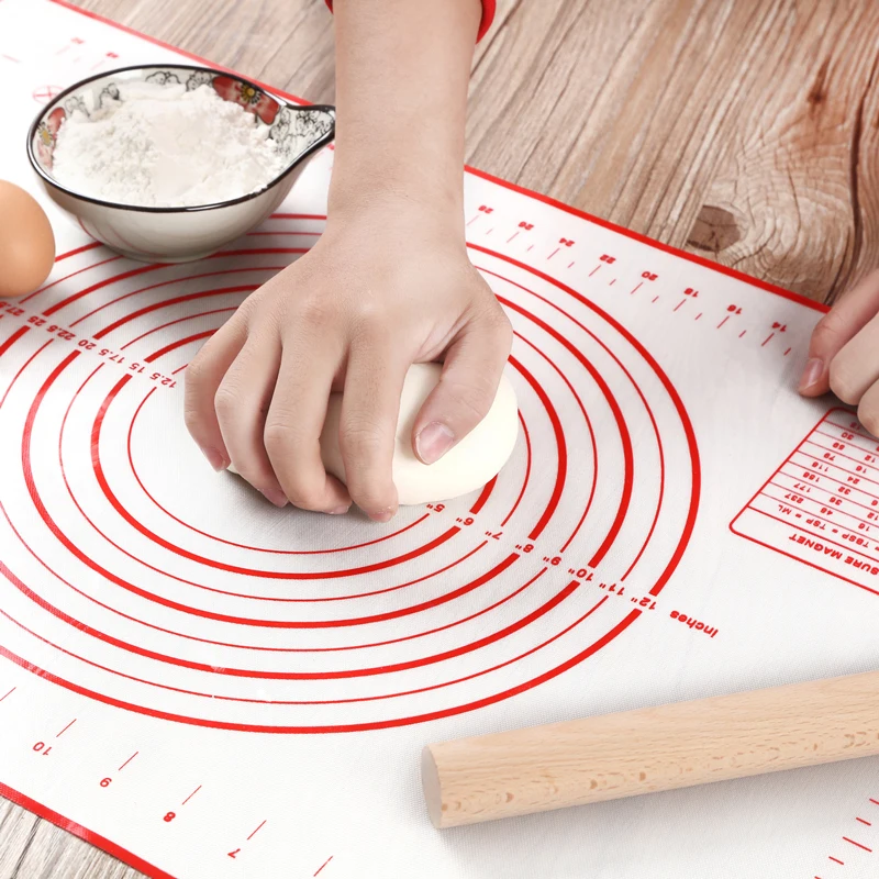 

Non-stick Silicone Mat Make Pizza Cake Kitchen Gadgets Cooking Tools Utensils Bakeware Kneading Dough Accessories Materials
