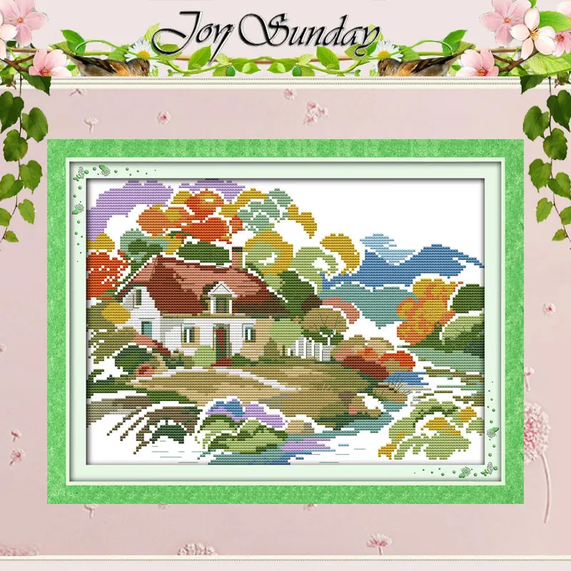 Набор для вышивки крестом Jungle Cottages 11CT 14CT оптовая продажа|cross stitch 11ct|cross setcounted cross |