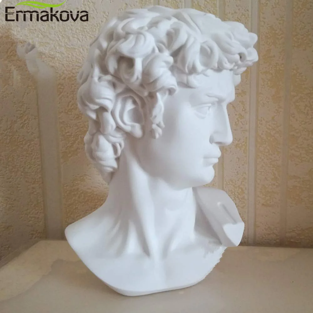 ERMAKOVA 15 см Дэвид статуя головные портреты мини гипса Микеланджело украшение дома