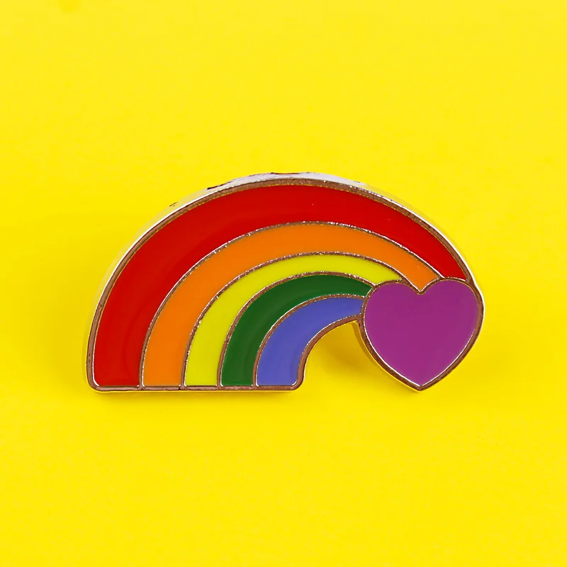 Радужный Флаг ЛГБТ с надписью Rainbow Love брошь значки для рюкзак знак гордость штырь