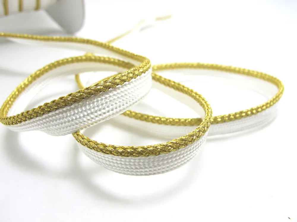 LC105 8MM 5 ярдов 【GOLD】 Плетеный кант губ шнур отделка | подушка отделка | обивка окантовка отделка Швейные принадлежности - Цвет: LC105 8MM