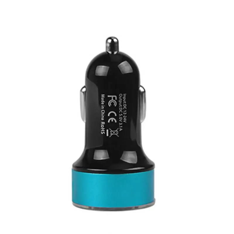 Автомобильное зарядное устройство 5 В 3 1 А USB ЖК-дисплей 12-24 прикуриватель быстрая