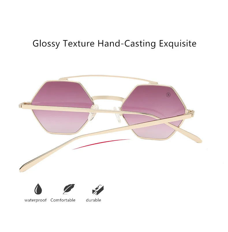 

Sunglasses Ladies Driving Progressive Color Mirror New Polygon Polarized Sunglasses Trend Casual Anti-glare Super Clear Mirror