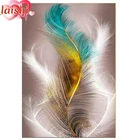 5D алмазная живопись сделай сам, красочные перья, наборы для вышивки крестиком, полная мозаика Стразы, рукоделие, любимый, для домашнего декора, картина