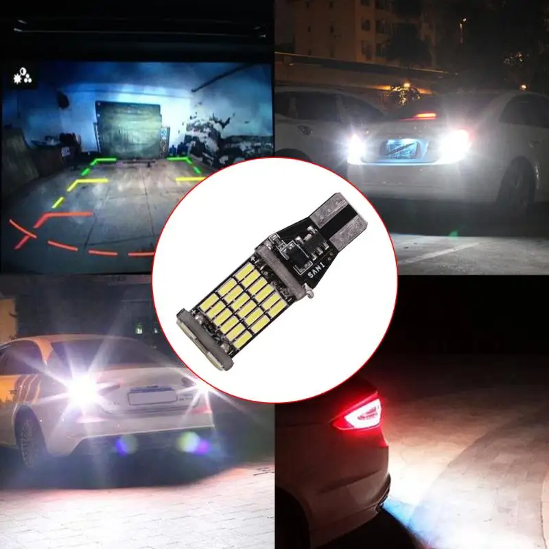 Car Reverse Light Bulb Canbus 4014 45SMD Turn Signal Lamp Brake Choose 3 Colors 360 degree T15 W16W LED | Автомобили и мотоциклы