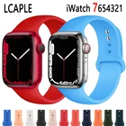 Ремешок силиконовый для Apple watch Band 44 мм 40 мм 42 мм 38 мм 45 мм 41 мм, браслет для iWatch 3 5 6 se, apple watch Series 7
