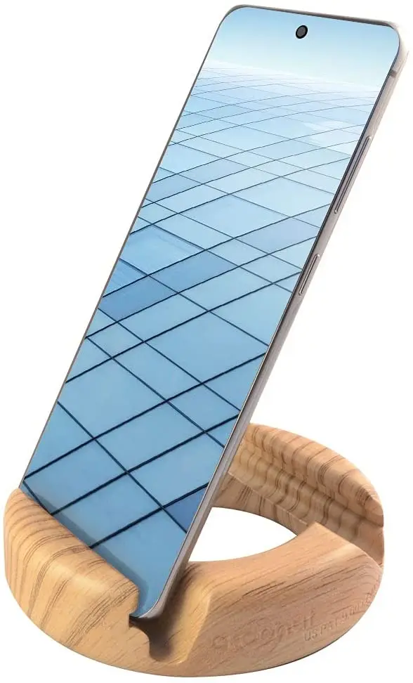 

Подставка для телефона настольная-держатель для мобильного телефона совместимый с мобильными телефонами, планшетами-многоугольный-дуб