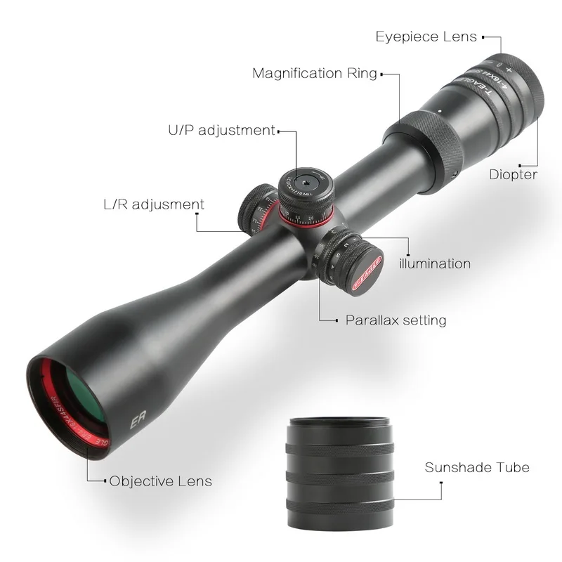 Охота TEAGLE 5 20X50 SFIR Riflescopes Светящееся Стекло вытравленная сетка сторона Parallax