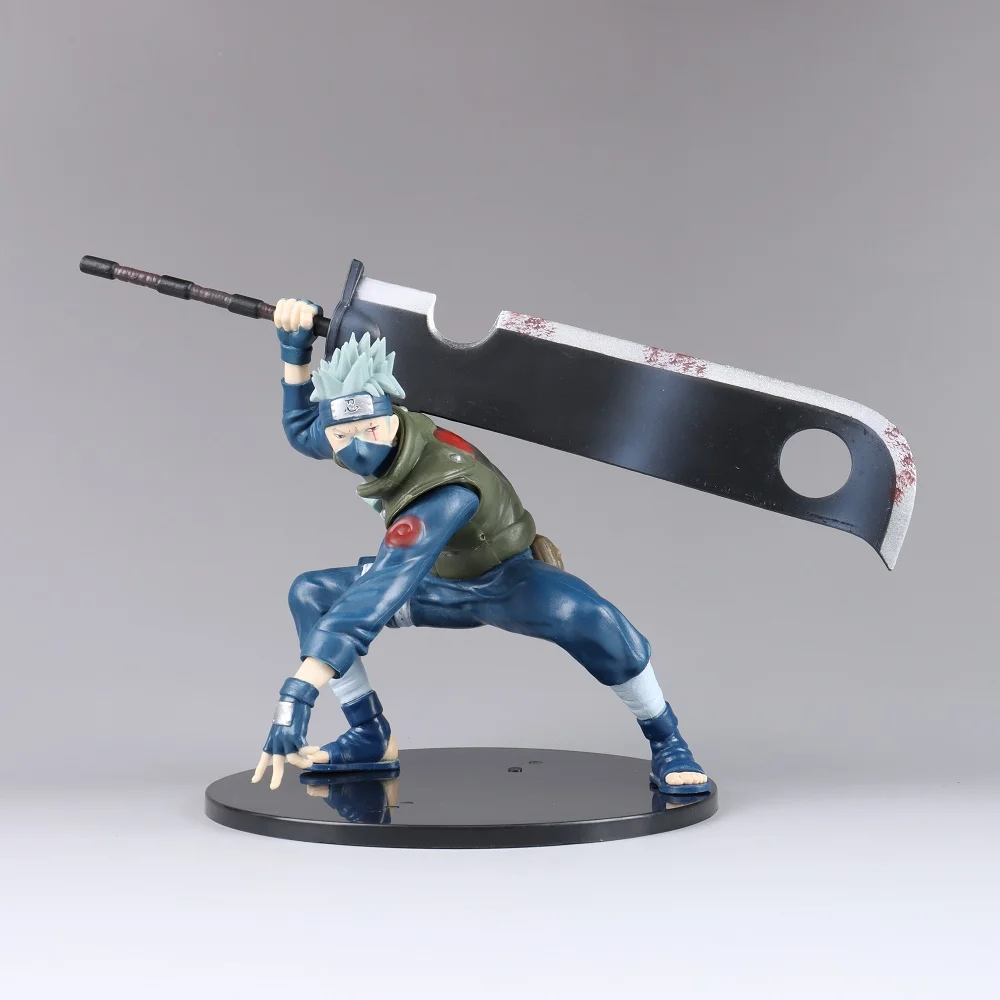 

Anime Naruto figure Toys 15CM Hatake Kakashi Action Figure Model Kakashi Carrying a knife High quality solid resin Ornaments Toy