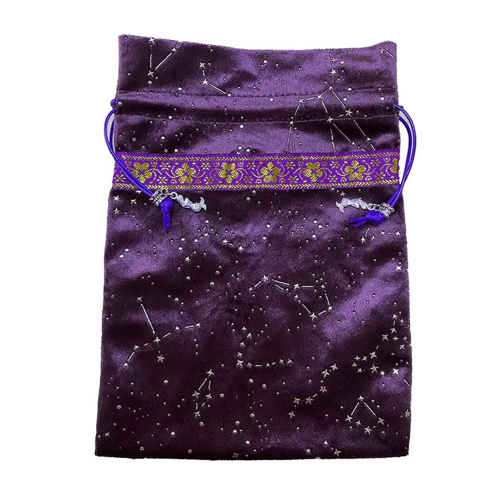 

Сумка для хранения «Звездный Таро», мягкий мини-чехол со шнурком для настольных игр и карт, созвездий, таро