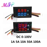 0 56 0 100v 1a 5a10a 50a 100a led digital voltmeter ammeter car motocycle voltage current meter volt detector tester monitor