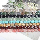 Полудрагоценные камни, натуральный агат, Плоские Овальные Бусины сделай сам, незакрепленные бусины 8x10 мм, натуральный камень, модный драгоценный камень для изготовления ювелирных изделий