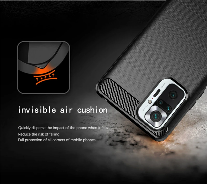 

For Xiaomi Redmi Note 10 Pro Max Case Silicone Carbon Fiber Cover For Redmi Note 10 Pro Max Case For Redmi Note 10 Pro Max Case