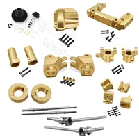 ar44 brass differential cover steering knuckles servos bracket counterweight for 110 axial scx10 ii 90046 90047 upgrade parts