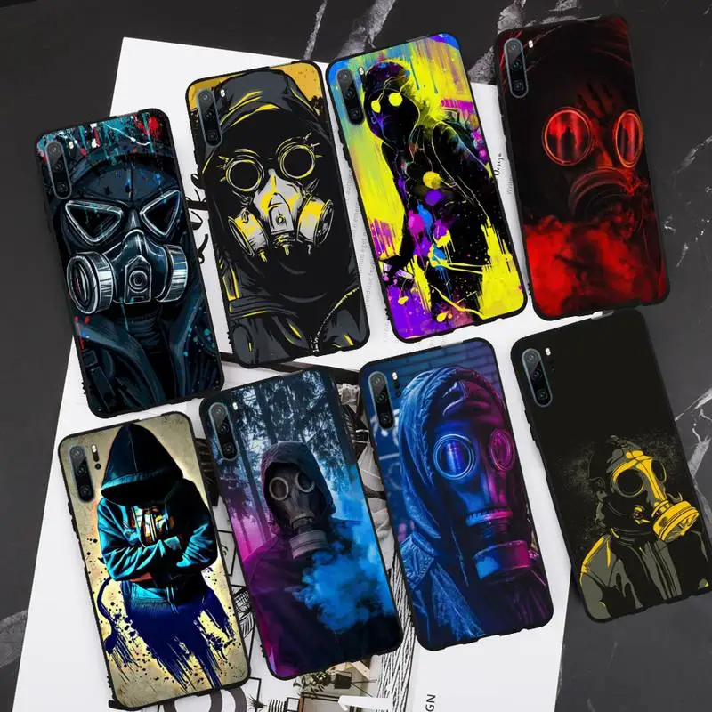 

Cool Man Antigas mask Phone Case For Huawei P9 P10 P20 P30 Pro Lite smart Mate 10 Lite 20 Y5 Y6 Y7 2018 2019