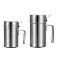 h051 oil can stainless steel oil dispenser pot convenient to use and easy to clean drip free kitchen dispenser pot syrup jar