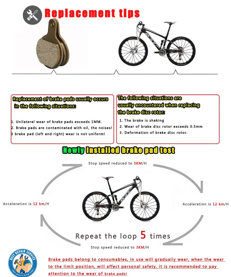 

4 Pair MTB Mountain Bike Cycling Sintered Bicycle Disc Brake Pads For NOVELA IOX .11 MD-M311 Accessories