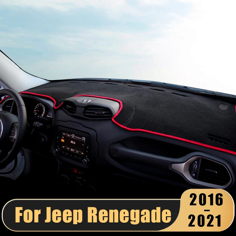 

Car Dashboard Cover Mat For Jeep Renegade 2016-2018 2019 2020 2021 Dash Board Sun Shade Pad Carpet Anti-UV Protector Accessories
