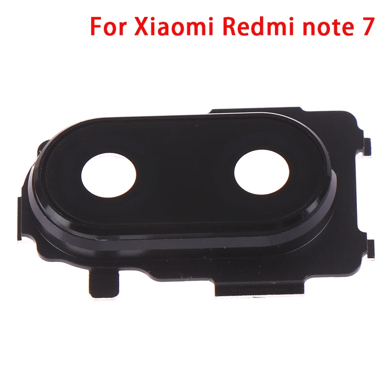 Стеклянная задняя крышка для объектива камеры Xiaomi Redmi Note 7 с металлической рамкой