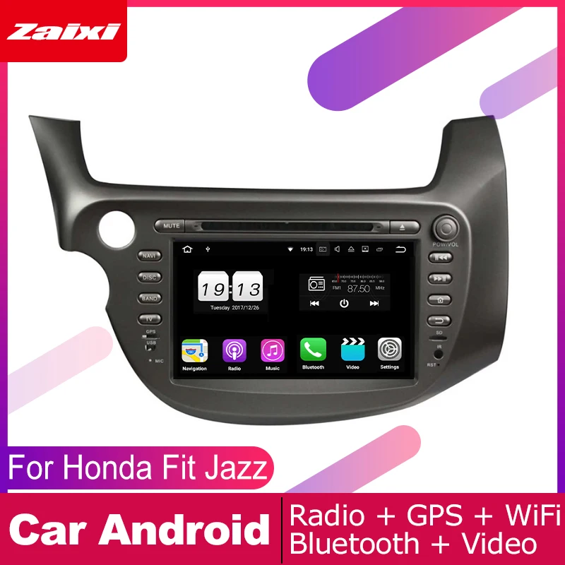 2din Auto DVD Multimedia Player System For Honda Fit Jazz 2007~2014 Car Accessories HD Touch Screen Radio Stereo Head Unit