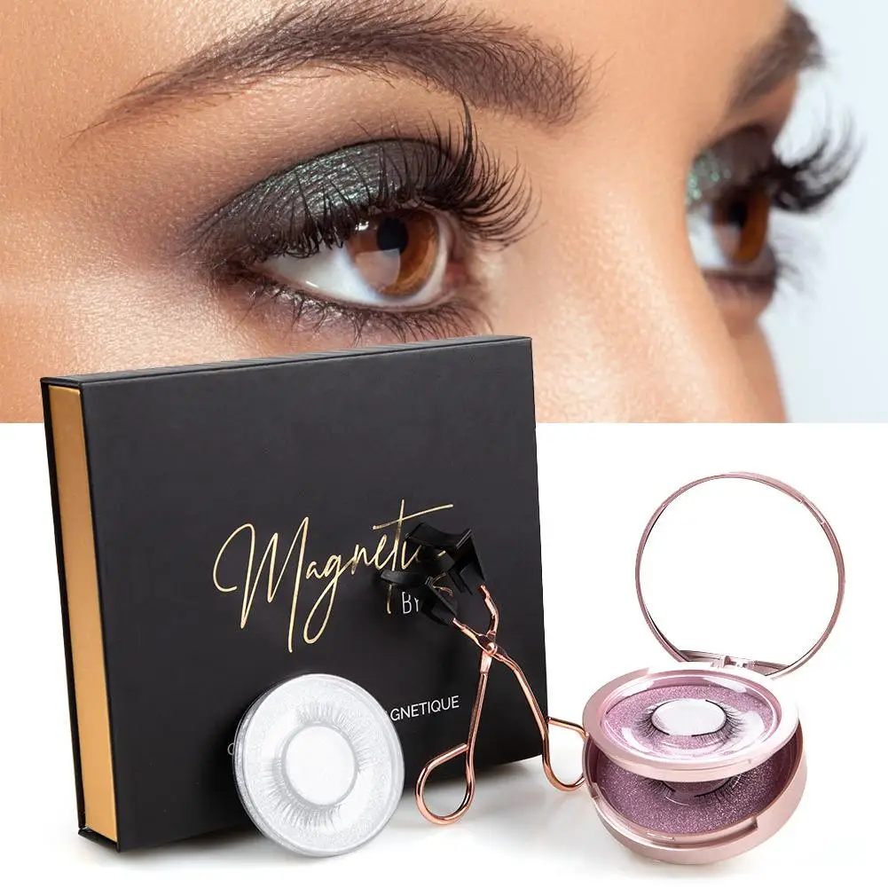 

3Pairs/Set Magnetic Eyelashes Applicator Clip No Glue Need Easy Apply Eyelashes Reusable Quantum Soft Magnetic False Eyelash