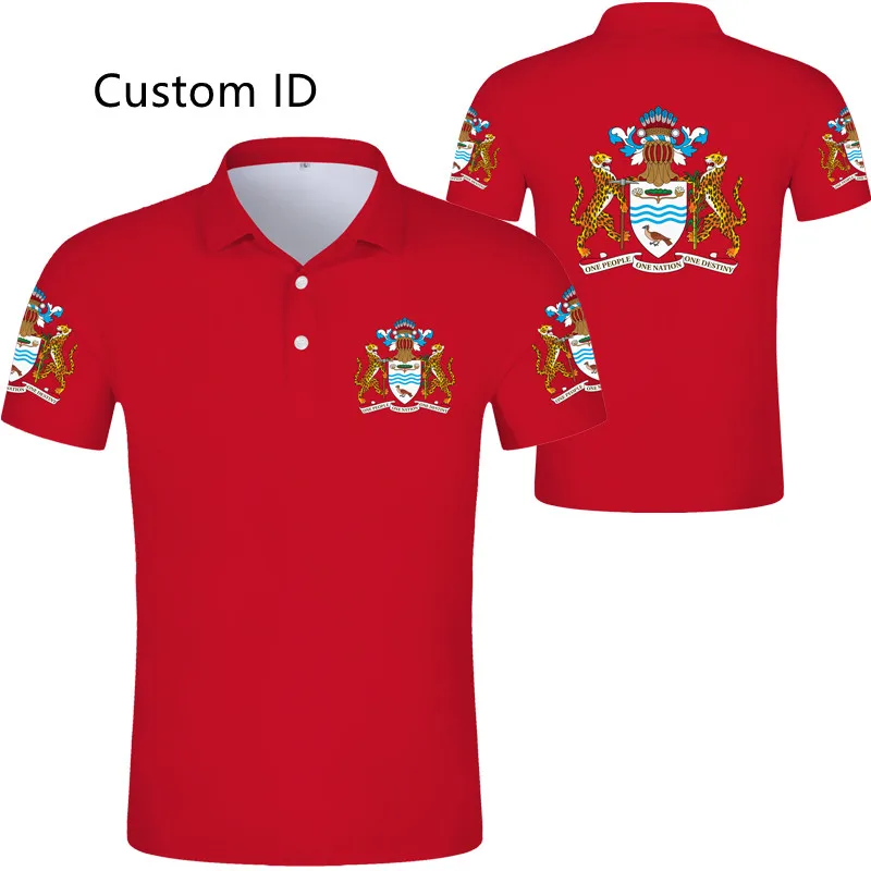 

Republic college printed photo red logo clothing Guyana polo shirt DIY free custom name guy polo shirt flag country