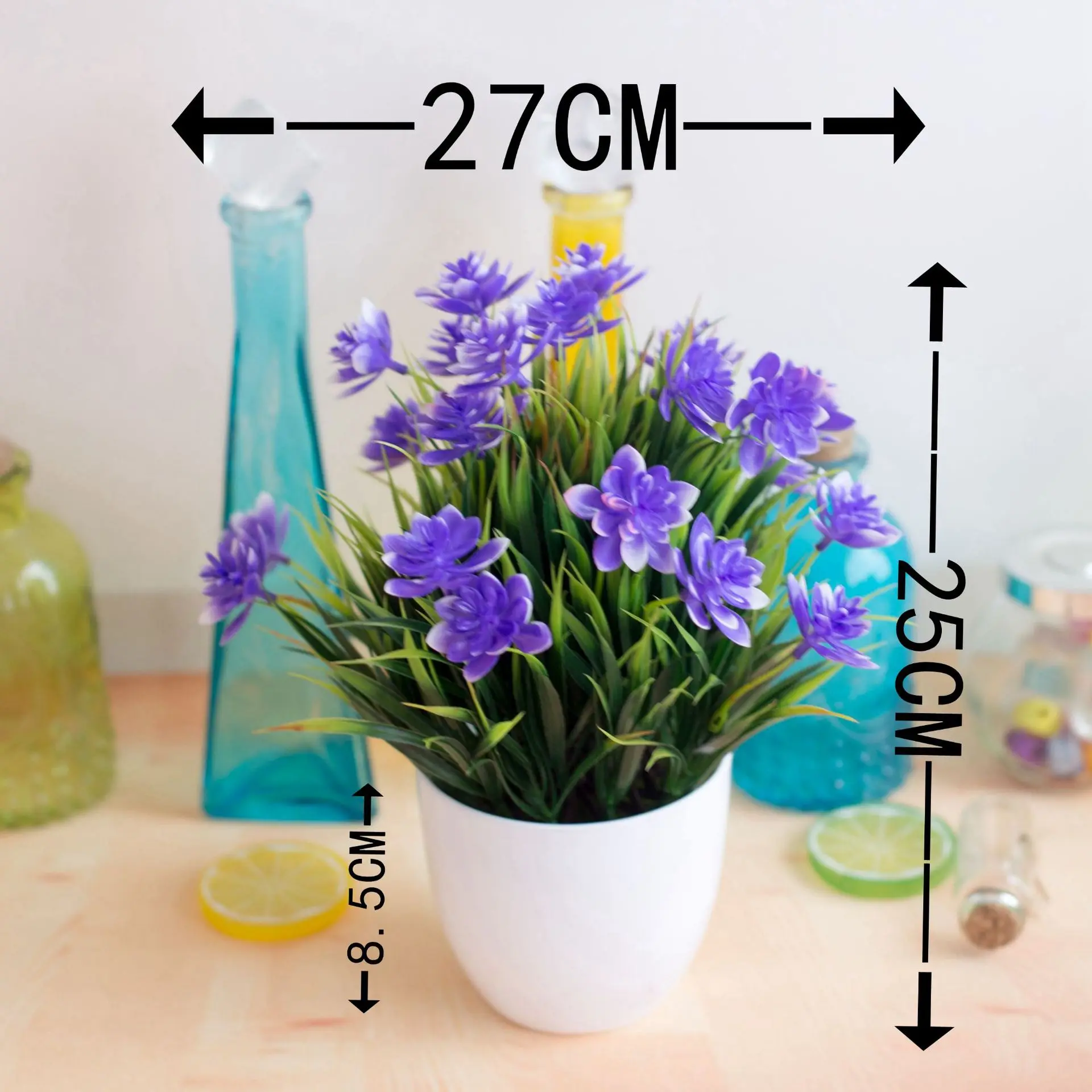 25x27 см Искусственный весенний травяной шар в горшке Домашний Сад Бонсай балкон