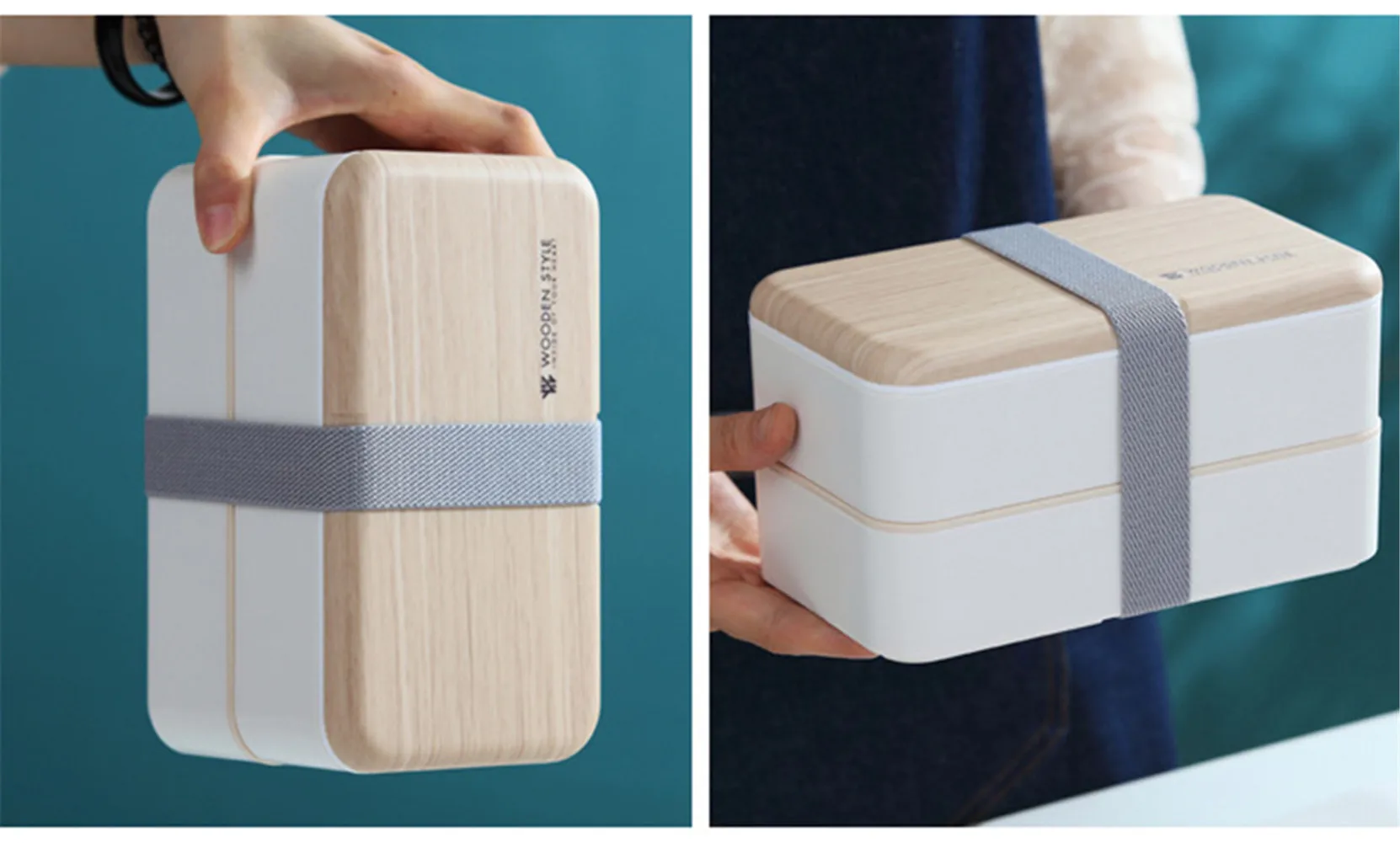 Ins двойной отдельный Ланч бокс портативный подходит для нагревания в