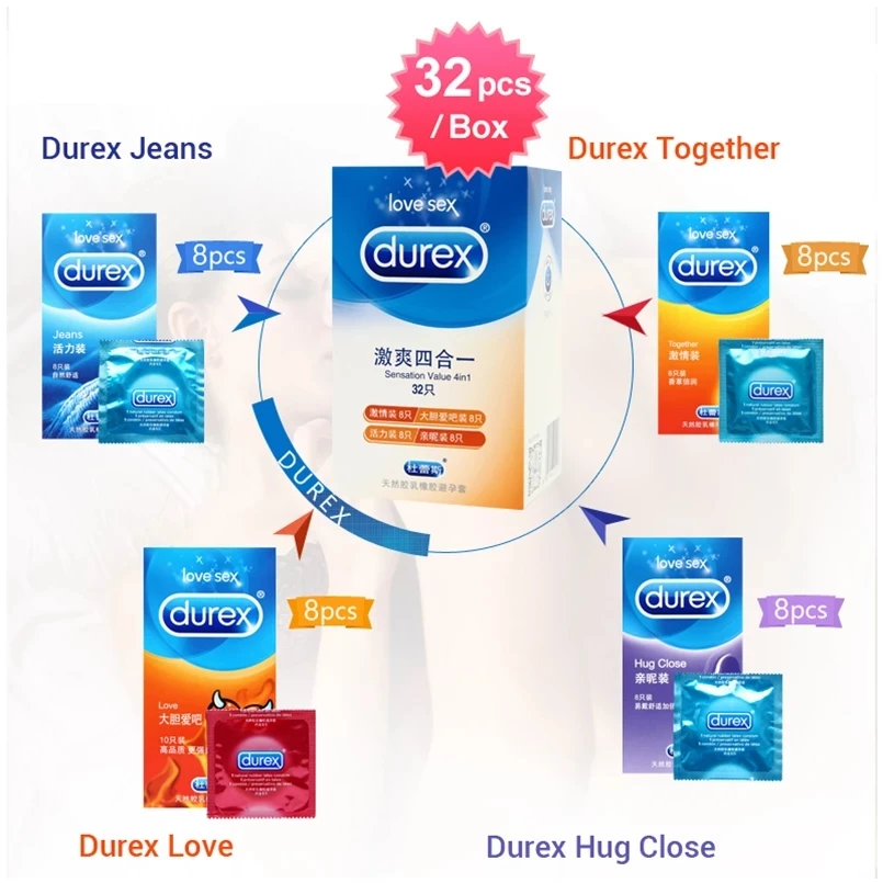 Презервативы Durex мужские из натурального латекса 100 шт. | Красота и здоровье