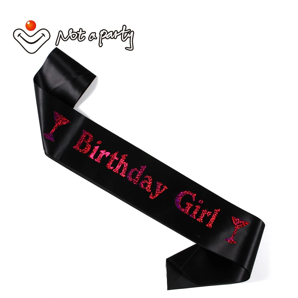 

3pcs sexy wedding black sash Sparking letters Event party supplies Birthday hen party bachelorette supplies girls night out