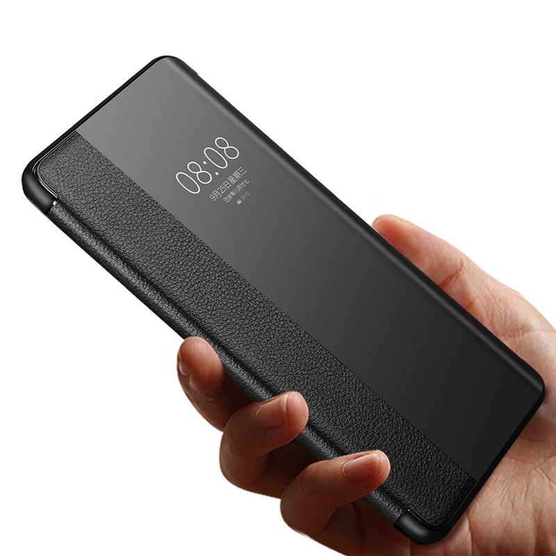 Чехол для Huawei Mate 30 Pro чехол из натуральной кожи Роскошные тонкие флип-чехлы