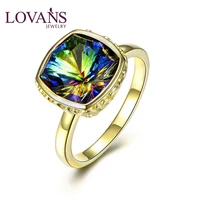 lovans 925 sterling silver rings unique design multi color wedding ring for women birthday fashionable ring rit1813
