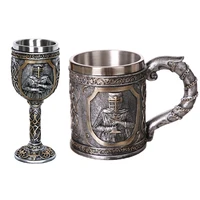 tankard medieval templar crusader knight mug suit of armor knight of the cross beer stein coffee cup