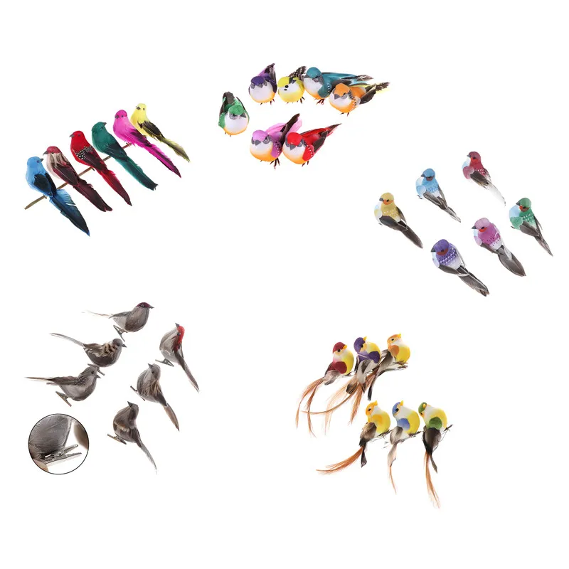 

1Pc Mini Fake Birds Artificial Foam Feathers Mini Birds Home Party Wedding Decor
