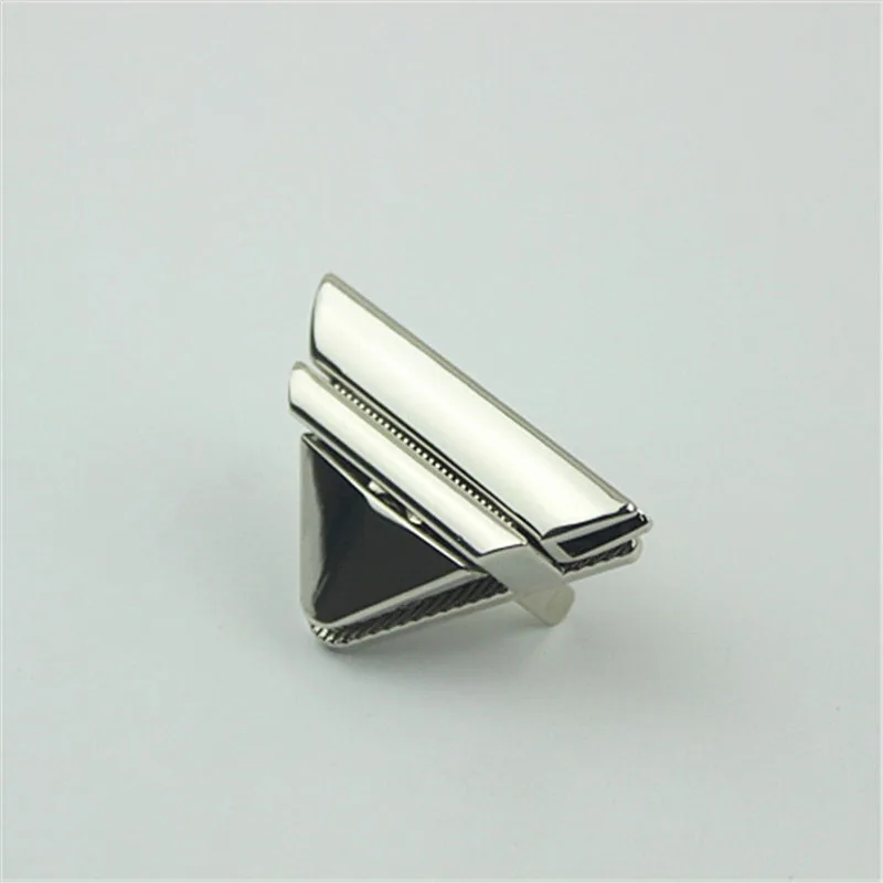 10Pcs Triangle Women Bag Metal Lock Handbag Decorate Mortise Locks Twist Turn Lock Snap Clasps Closure DIY Hardware Accessories