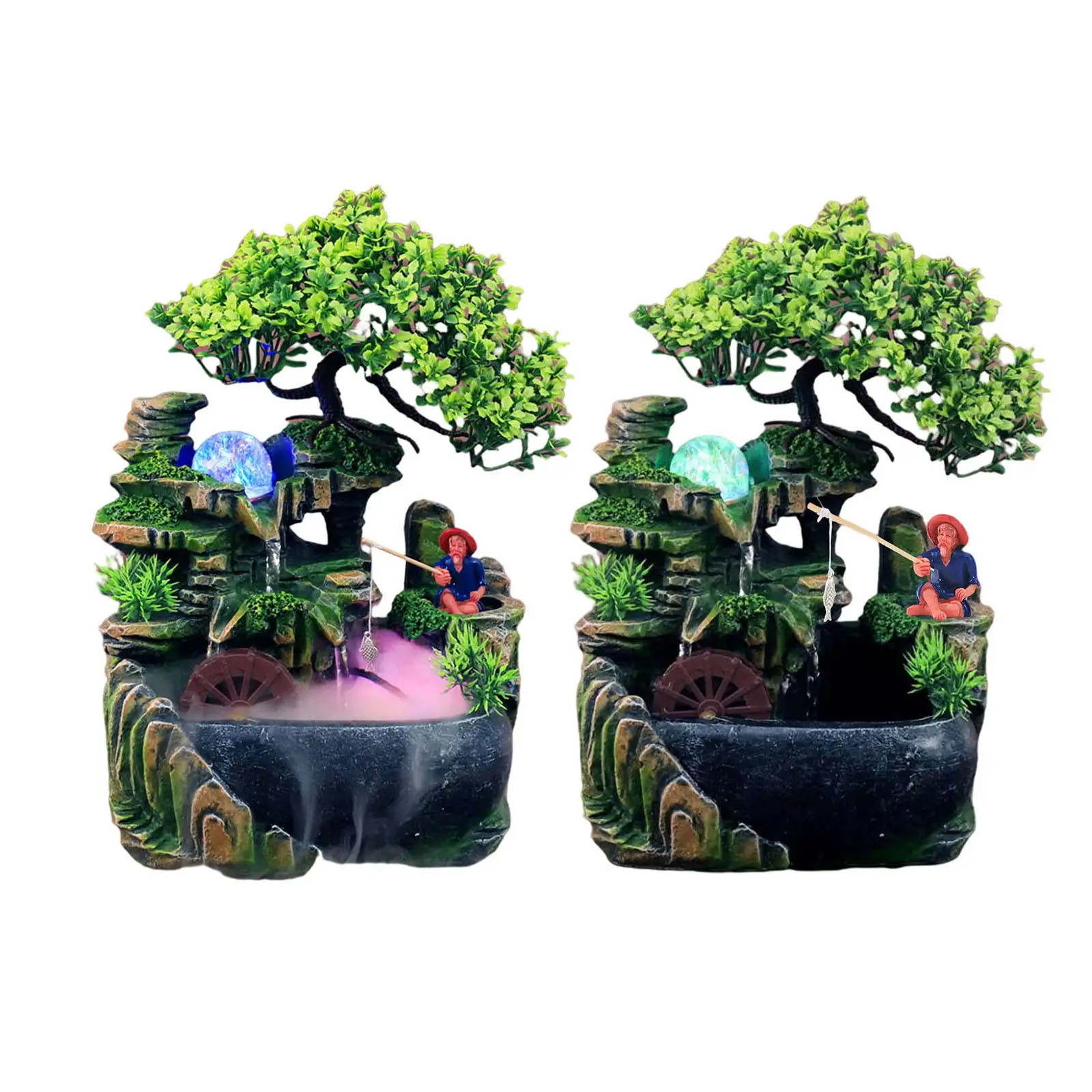 Настольный фонтан-водопад скальная статуя дзен для медитации расслабляющий