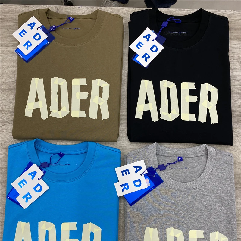 

2021 Spring And Summer ADER ERROR Tape High Quality T-Shirt 1:1 Short Sleeve T-Shirt For Men And Women