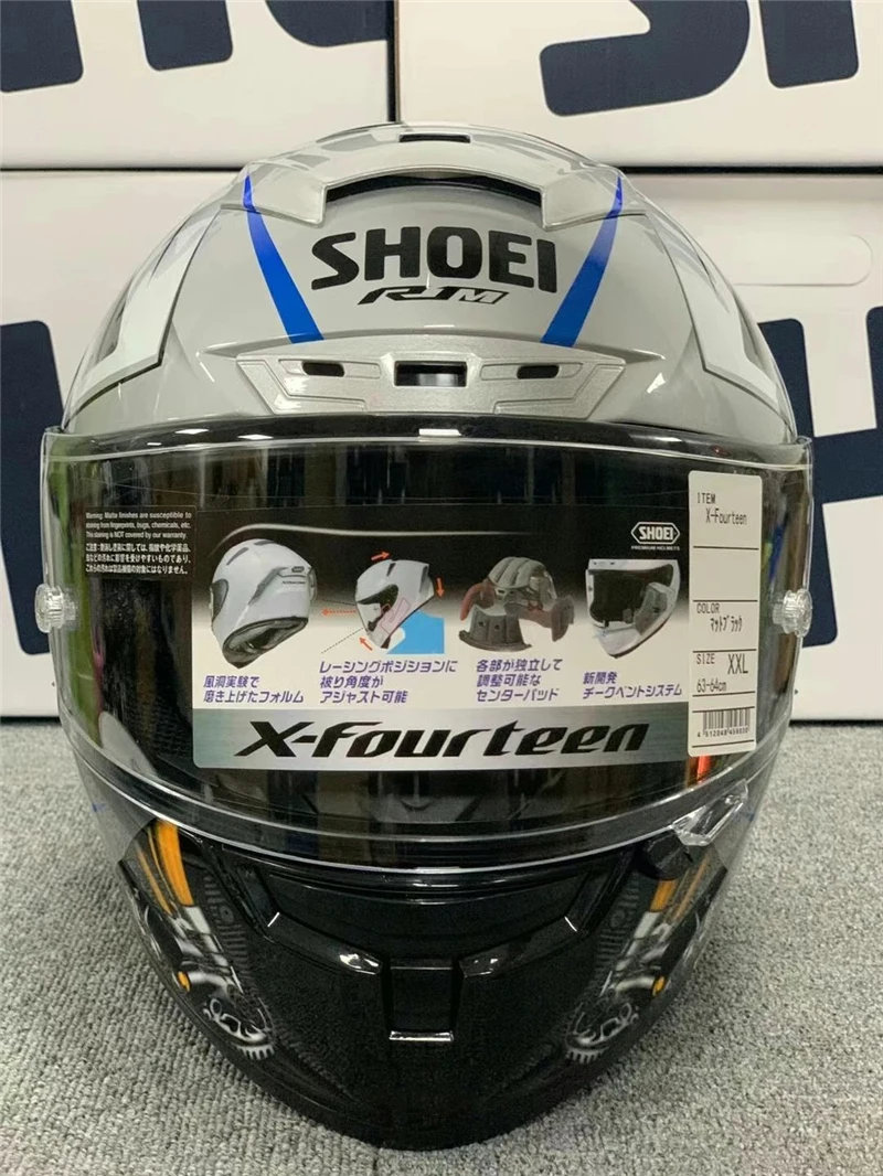 Шлем SHOEI X14 X 14 специальное издание YZF R1M серебристый на все лицо гоночный
